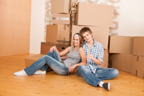 Movers planning a risk assessment before loading items