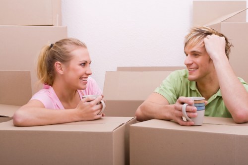 Professional packing materials and boxes prepared for a Harringay home move