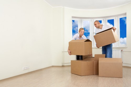 Removal van loading for a flat or house move in Harringay