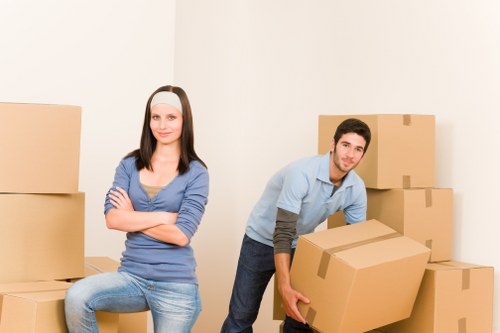 Loading furniture and boxes into a van for a local Harringay job