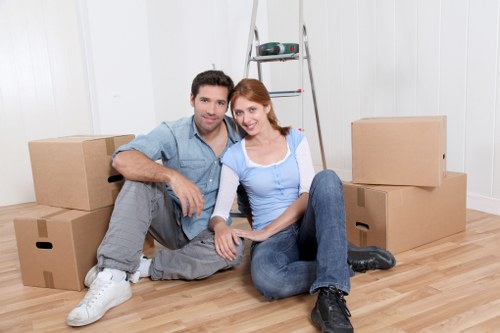 Careful furniture handling during a home move in North London