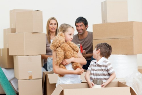 Prepared moving supplies and labelled boxes for a Harringay relocation